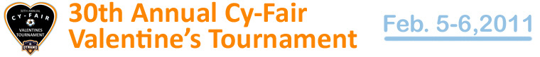 30th Annual Cy-Fair Valentines Tournament banner